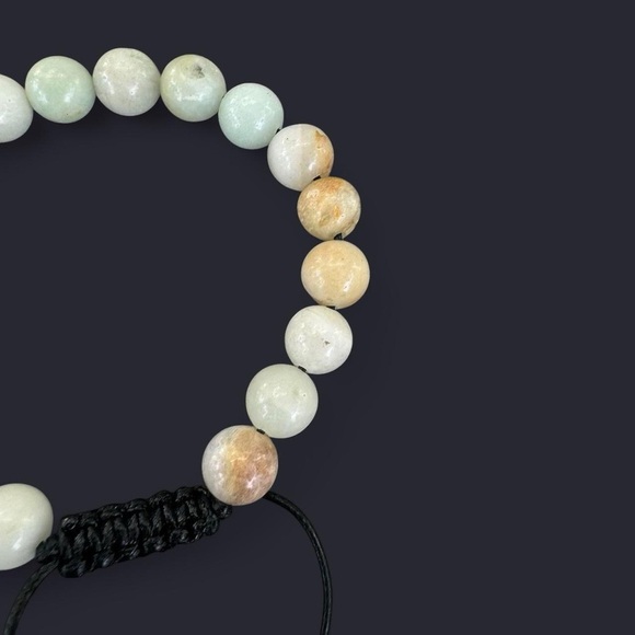 Amazonite Adjustable Gemstone Bead Bracelet 8mm - Picture 5 of 5